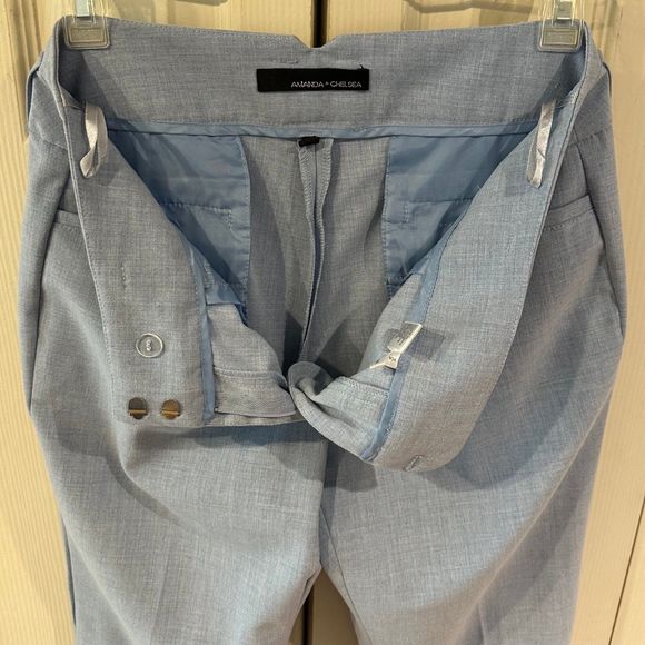Amanda & Chelsea Light Blue Contemporary Fit Comfort Stretch Woven Dress Pants 4 - Picture 10 of 10